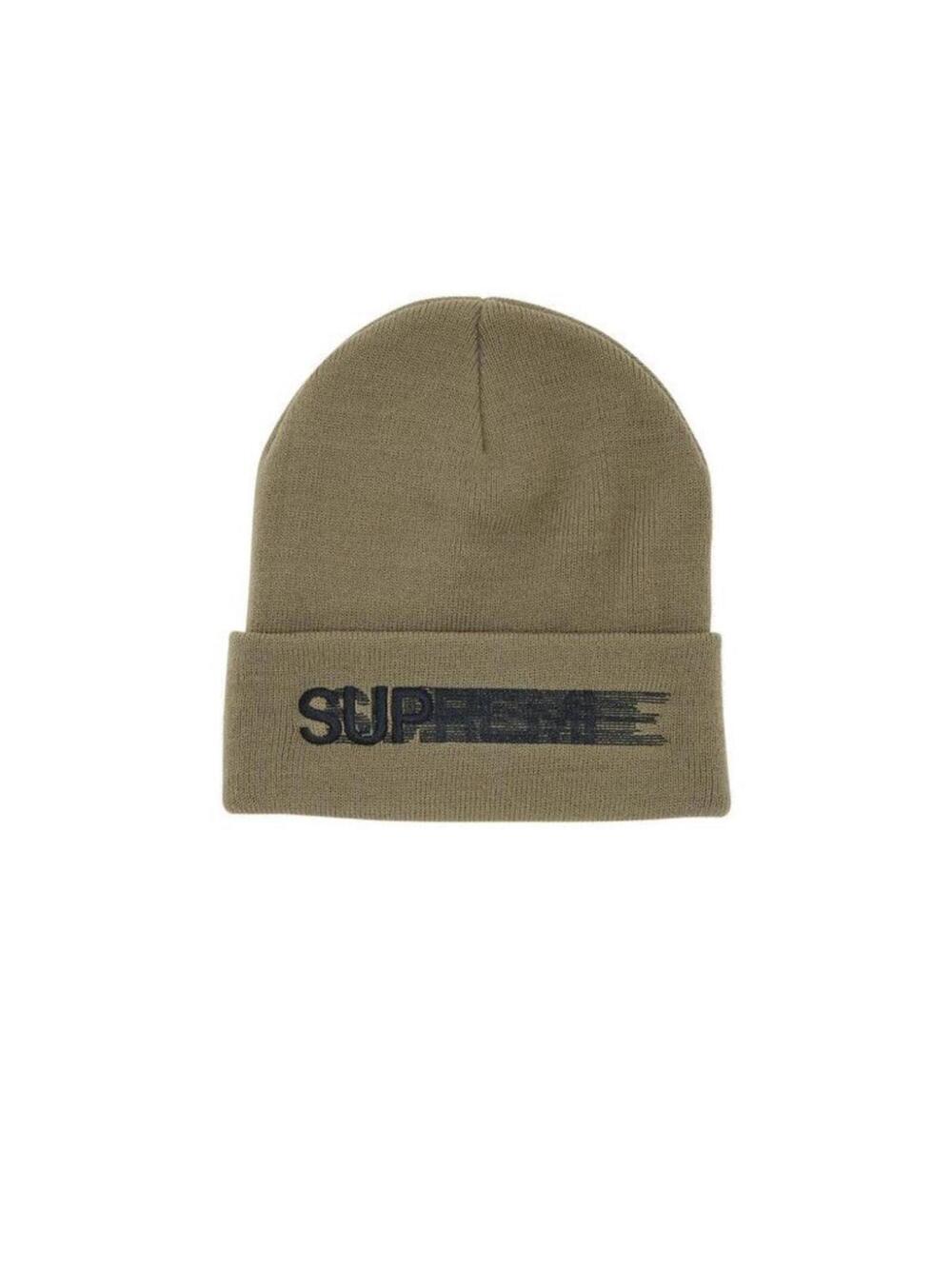 Supreme Motion Logo Beanie Taupe SS23 NWT